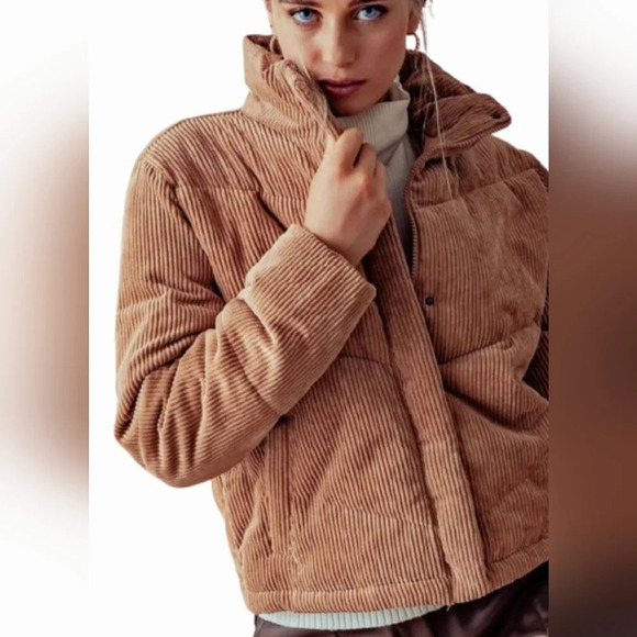 DIP Brown Curdory Coat Womens Juniors Size Small Puffer Brown Fall Winter Boho - Picture 1 of 11